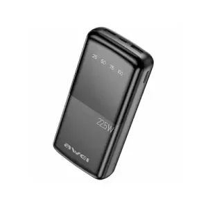 Awei P13K 20000mAh 22.5W Fast Charging Power Bank (BLACK)