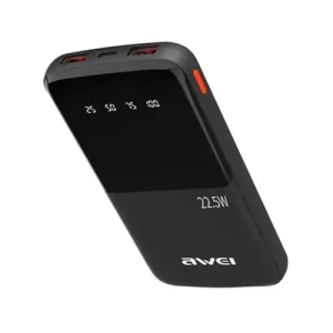Awei P10K 10000mah 22.5W Fast Charging Digital Display Power Bank(BLACK)