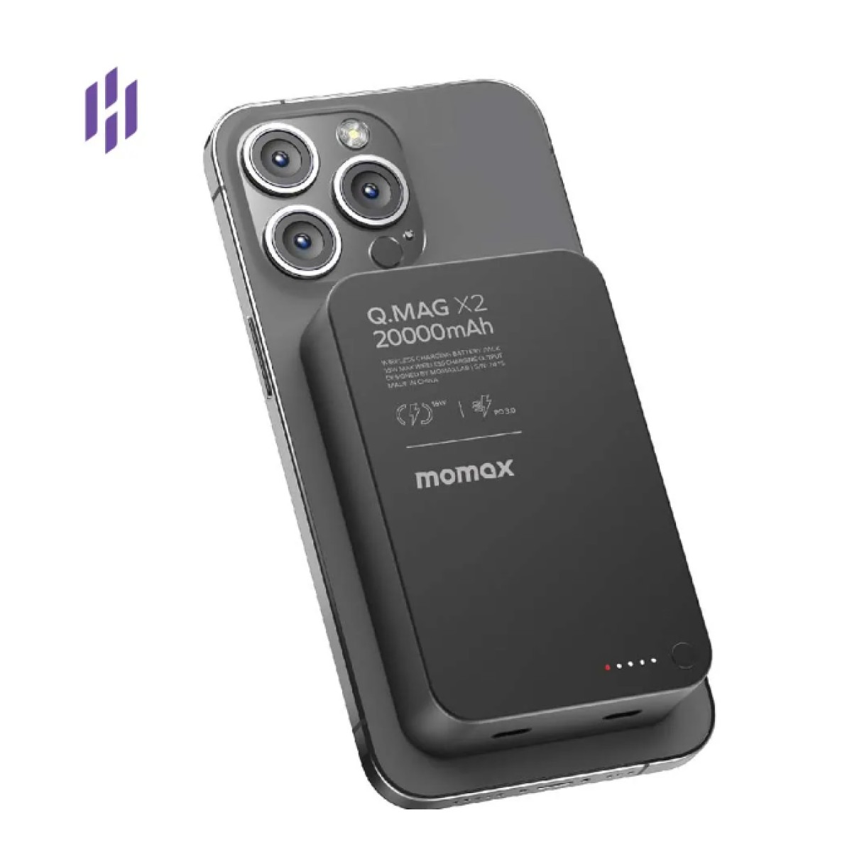 Momax Q.Mag X2 Magnetic Wireless Power Bank - 20000mAh