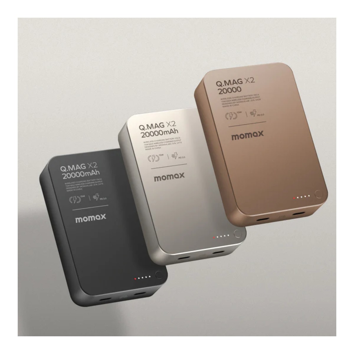 Momax Q.Mag X2 Magnetic Wireless Power Bank - 20000mAh