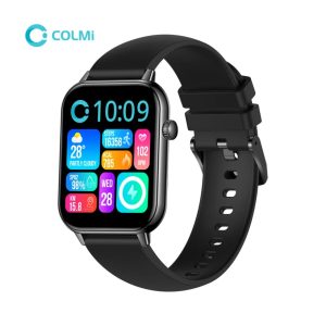 Colmi C28 AMOLED Display Ultra Slim Smartwatch With Leather Strap
