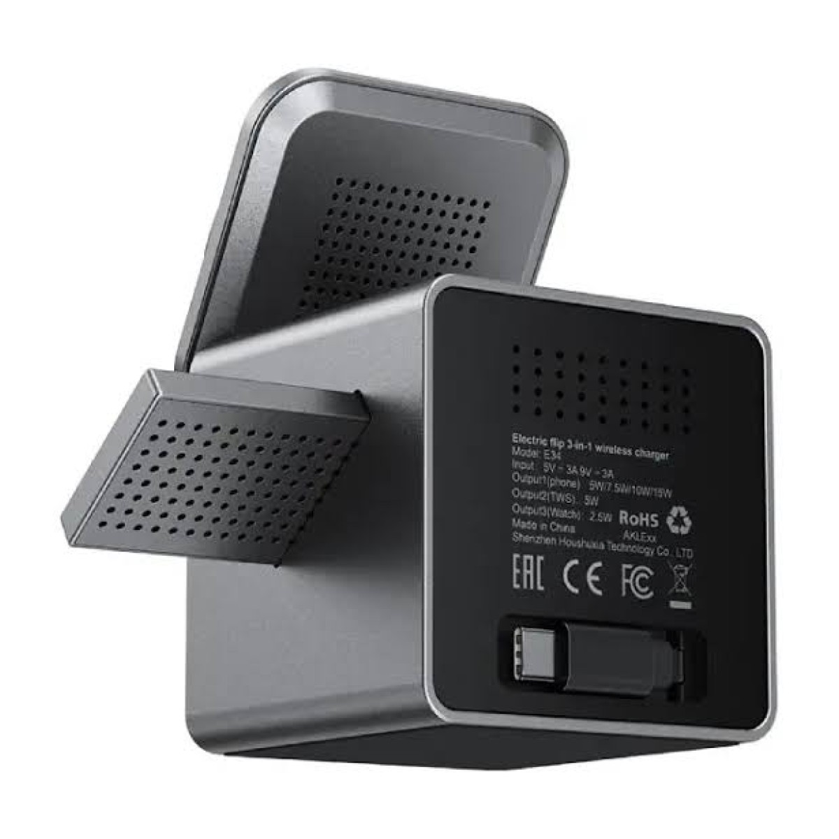 Acefast E34 electric flip 3-in-1 wireless charger