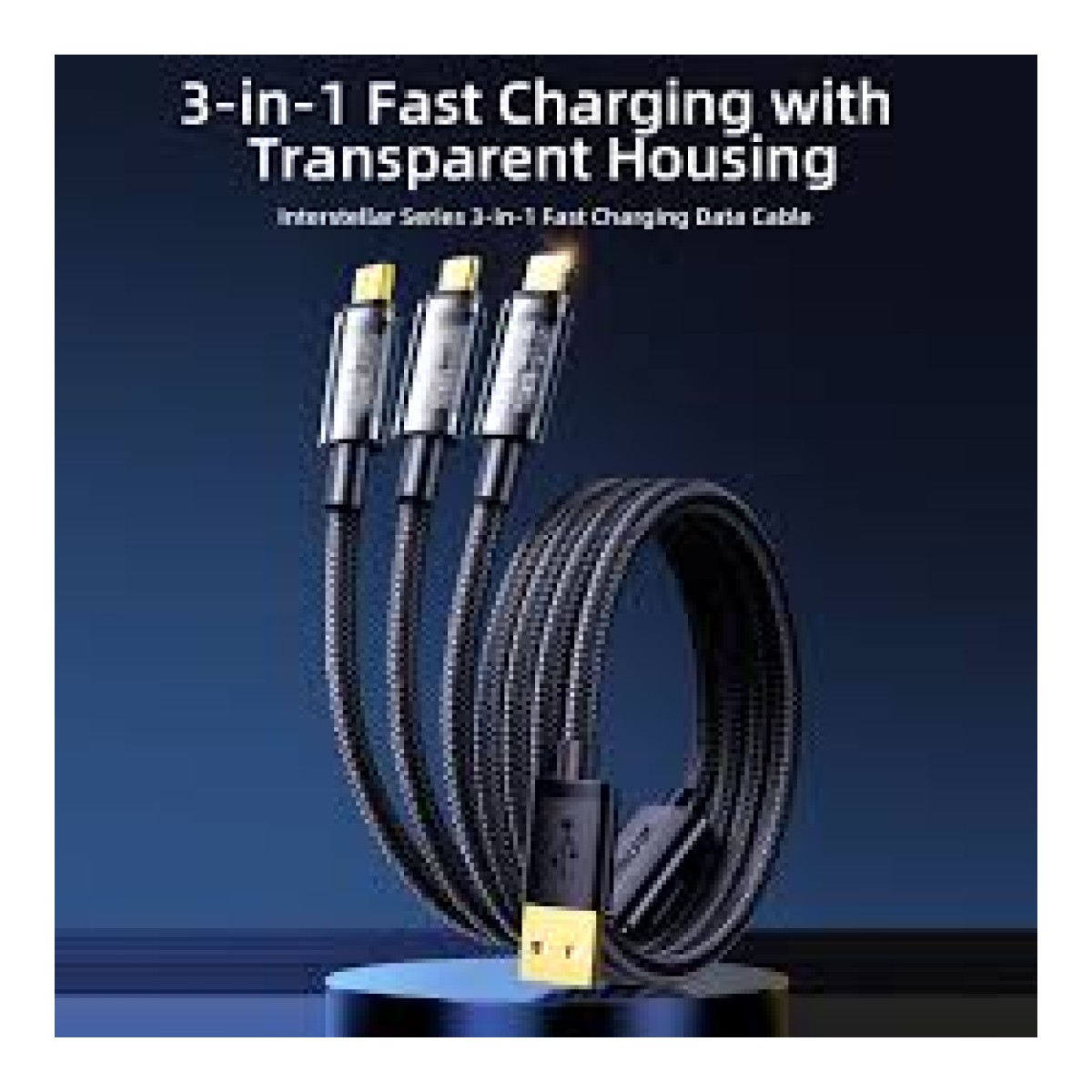 Joyroom 3 in 1 USB A to Lighning + Type C + Micro Fast Charging Data Cable S-1T3015A5