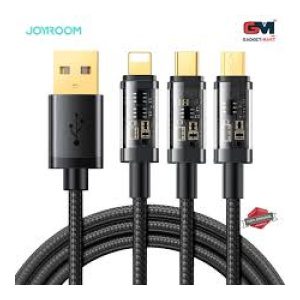 Joyroom 3 in 1 USB A to Lighning + Type C + Micro Fast Charging Data Cable S-1T3015A5