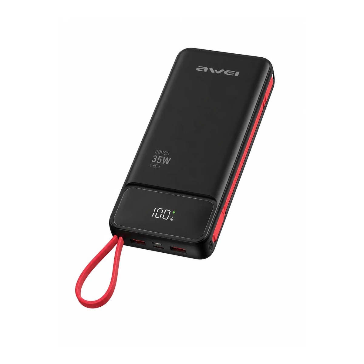 AWEI S22-35W 20000mAh Power Bank with Built-in Cable
