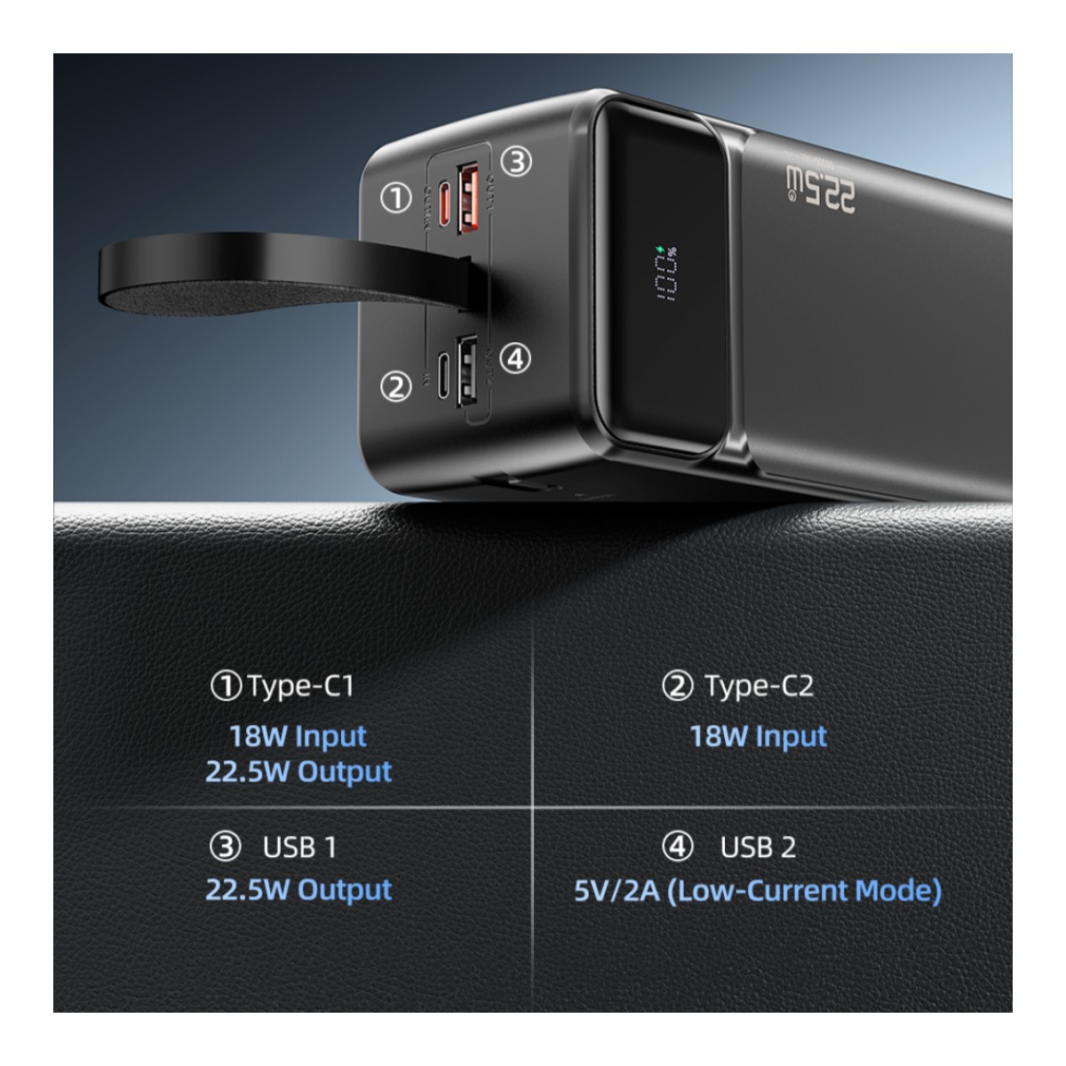 Awei PA-106 Multi‑Port 50000mAh 22.5W Portable Power Bank